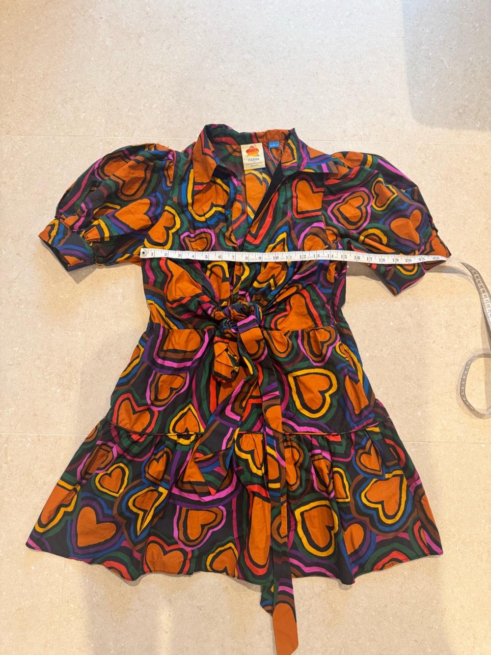 FARM Rio Short-Sleeve Bow-Front Mini Dress - Picture 6 of 12